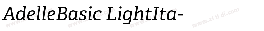 AdelleBasic LightIta字体转换